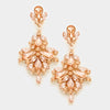 Peach Crystal Chandelier Earrings | 337008