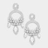 Large Long Elegant Chandelier Pageant Prom Earrings | 364521