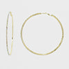 AB Rhinestone Hoop Earrings on Gold| 3.25" | 269229