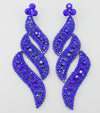 Long Sapphire Statement Earrings | sapphire bolts | 364549
