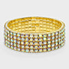 AB on Gold Multi Row Bracelet | 258213