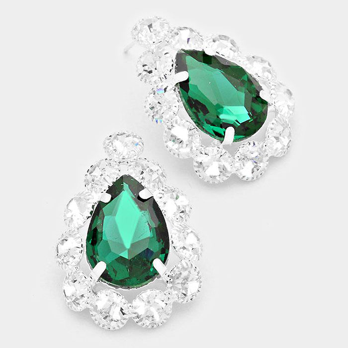 Green Stud Earrings | 294502