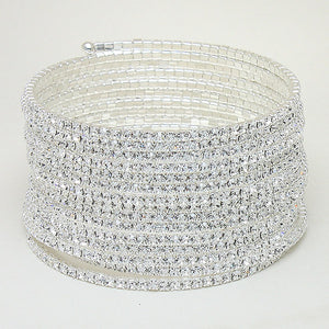 15 Coil Rhinestone Pageant Bracelet | 229783