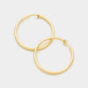 Smooth Gold Clip On Hoop Earrings | 1.25" | 236401