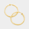 Clip On Gold Hoop Earrings | 1.75" | 246108