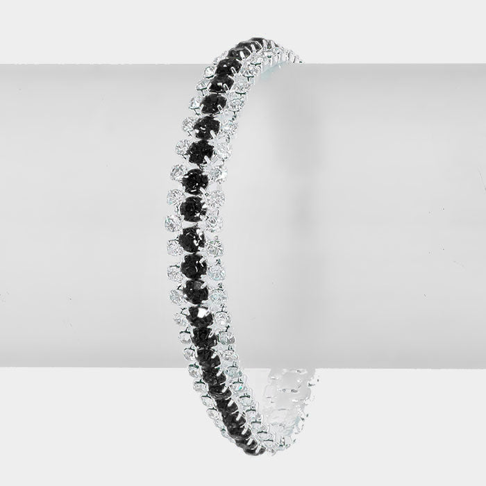 Black Crystal Rhinestone Bracelet | 297543