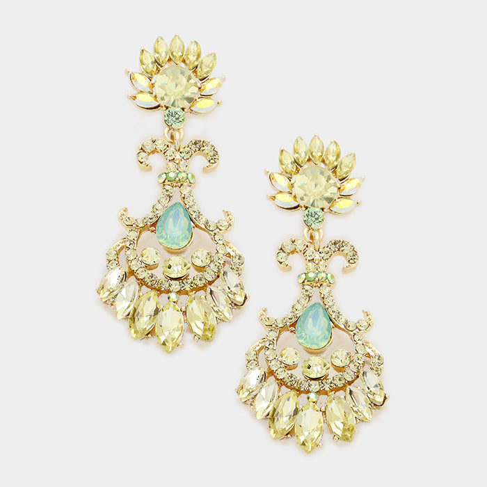 Yellow Crystal Chandelier Earrings | 342958