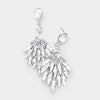 Crystal Cluster Leaf Pageant Earrings | 250690