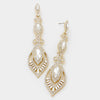 Victorian Crystal Statement Pageant Earrings on Gold | 287179