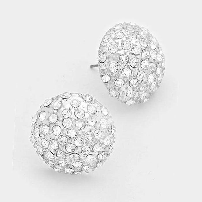 Crystal Dome Stud Earrings | 158459