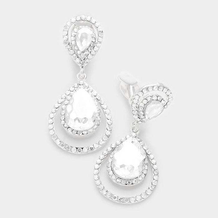Crystal Surround Clip On Earrings | 341522