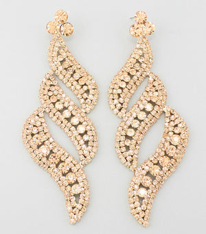 Long Peach Statement Earrings | peach bolts | 364550