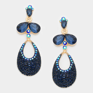 Little Girls Navy Dangle Earrings | 312432