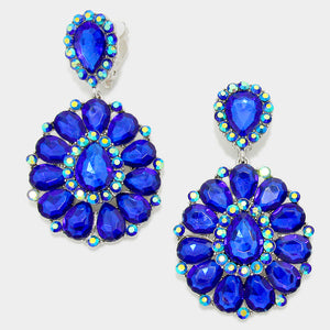 Sapphire Pageant Earrings | Sapphire Earrings | Clip On Earrings | 287451