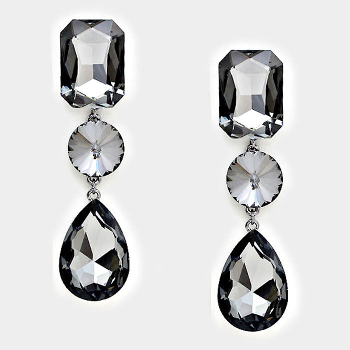 Black Diamond Multi Shape Drop Earrings | 233628