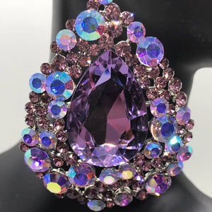 Purple Earrings | Purple Pageant Earrings | H202-7