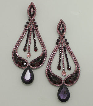 Purple Pageant Earrings | "Miss America" | 370613