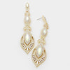Victorian AB Crystal Statement Pageant Earrings on Gold | 287180