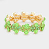 Green Crystal Bubble Stretch Bracelet on Gold | 352166
