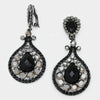 Black Chandelier Earrings | Clip On | 418354