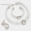 Wedding Jewelry | White Teardrop Pearl Necklace Set | 297452