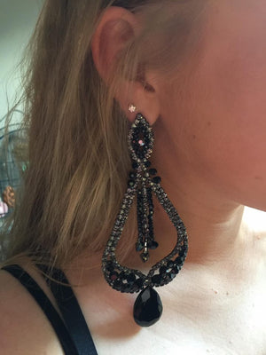 Black Pageant Earrings | "Miss America" | 439624