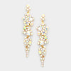 AB Crystal Long Dangle Earrings on Gold | 294869