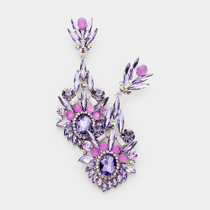 Purple Chandelier Earrings "Kaylee" |  237318