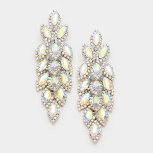 Long AB Crystal Marquise Earrings | 347040