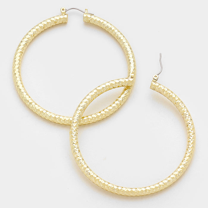 Gold Hoop Earrings | 3" | 321531