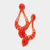 Lightweight Long Red Crystal Chandelier Pageant Earrings | 428400