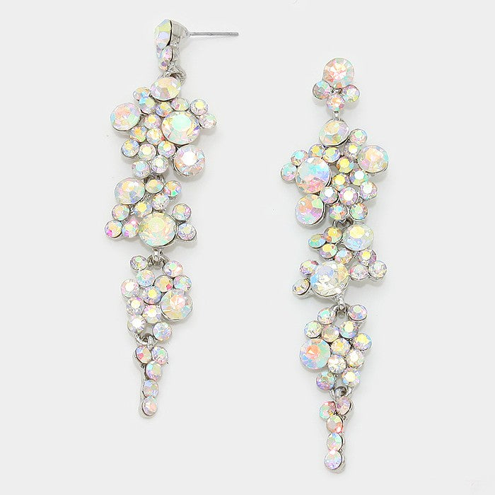 AB Crystal Long Dangle Earrings | 294873