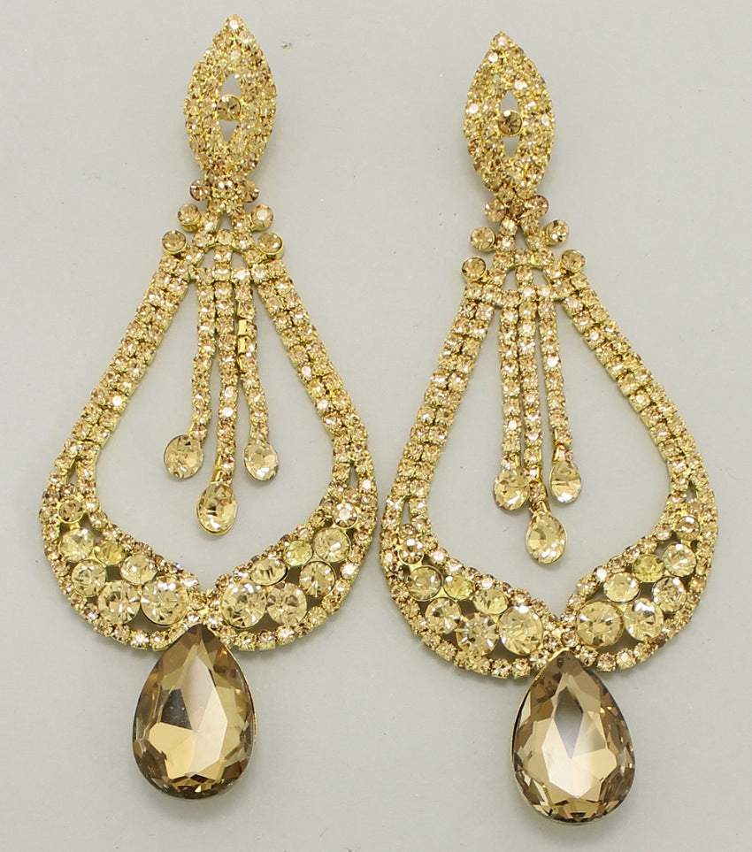 Gold Pageant Earrings | "Miss America" | 370608