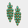 Long Emerald Crystal Marquise Earrings | 364562