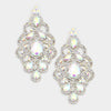 Large AB Crystal and Rhinestone Chandelier Earrings | 354114