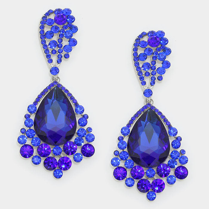 Royal Blue Teardrop Earrings | 309040