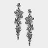 Black Diamond Crystal Long Dangle Earrings | 294876