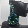 Big Emerald Earrings | Pageant Chunky Earrings | H202-7