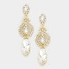 Clear Crystal Marquise Earrings on Gold | 341538
