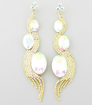 Large AB & Gold Earrings |JE3E6733ABOGD