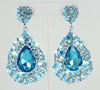 Aqua Chandelier Earrings | Pageant Chunky Earrings | H202-7