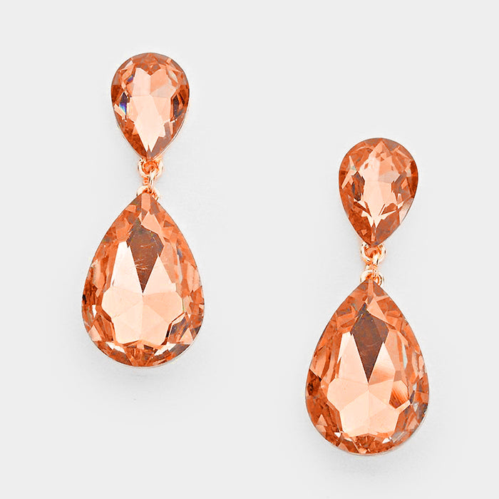 Peach Teardrop Earrings | 246180