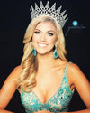 Aqua Chandelier Earrings | Pageant Chunky Earrings | H202-7