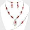 Red Rhinestone Necklace Set |132717