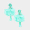 Mint Fun Fashion Flower Dangle Earrings | 372256
