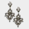 Black Diamond Chandelier Earrings on Hematite | 337005