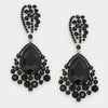Black Teardrop Earrings | 309039