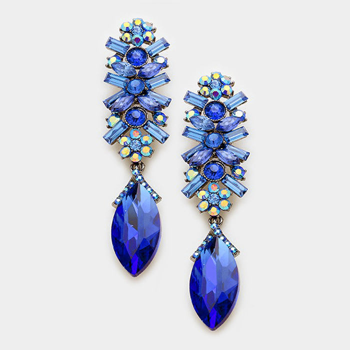 Sapphire Marquise Crystal Earrings | 324066