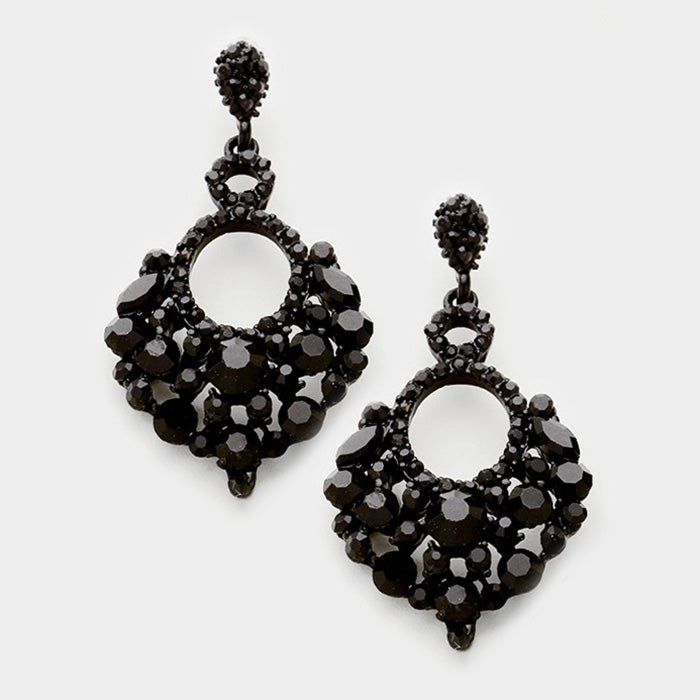 Little Girls Black Chandelier Earrings | 270444