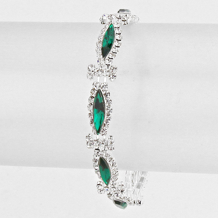 Emerald Marquis Rhinestone Bracelet | 174922